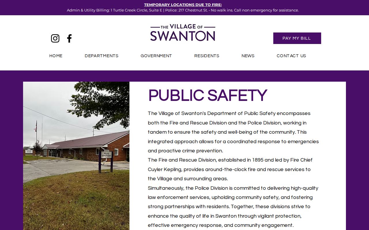 Swanton Police Division public-record information for arrest reports